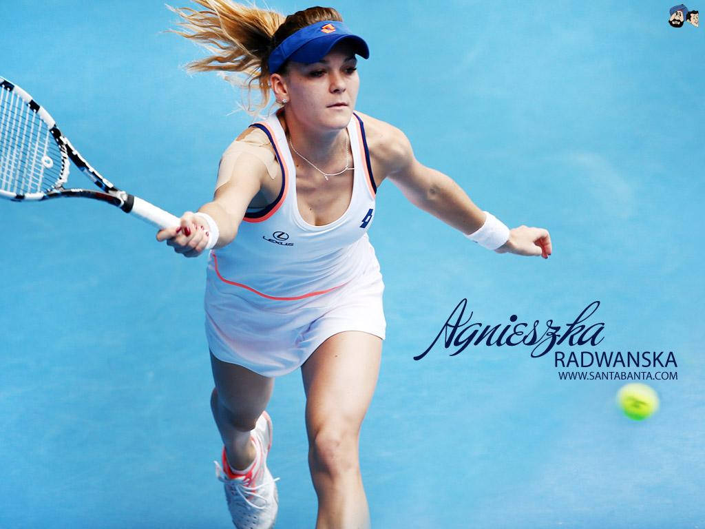 Agnieszka Radwanska With Name Wallpaper