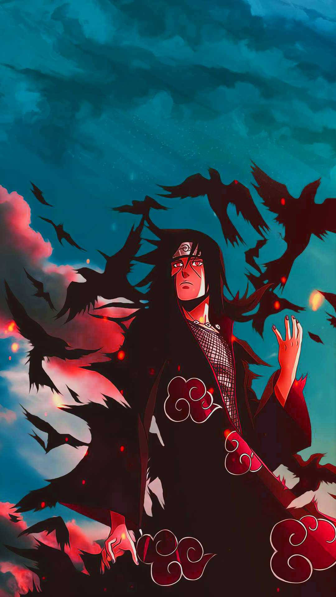 Download free Akatsuki Itachi With Crows Blue Wallpaper - MrWallpaper.com