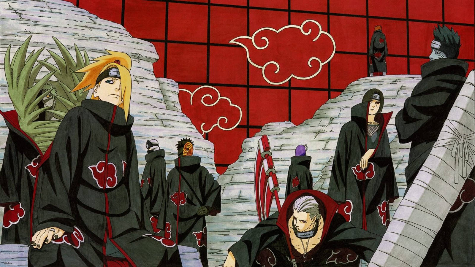 Akatsuki Members Naruto Itachi Uchiha 4k Wallpaper