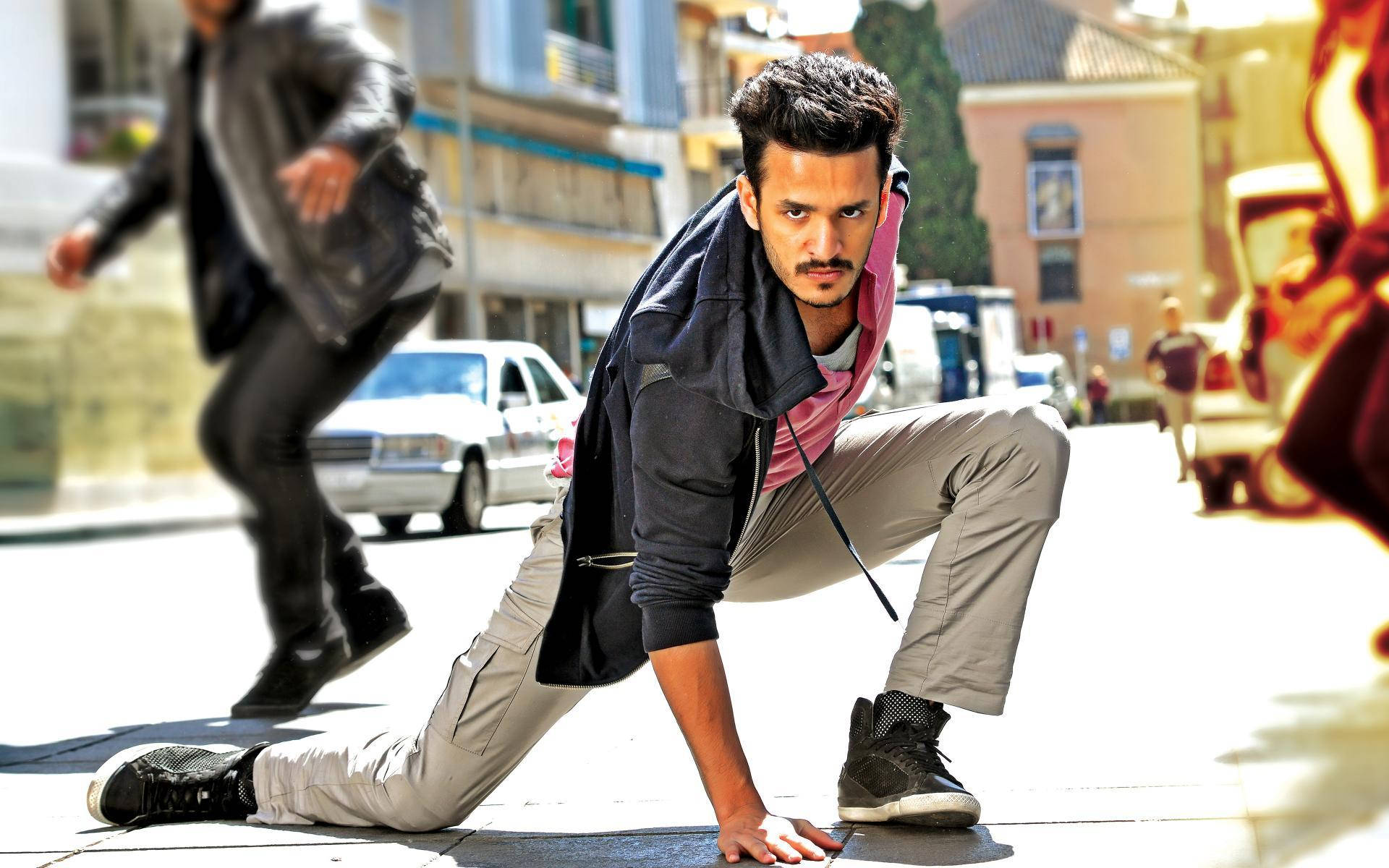 Akhil Akkineni In Action Wallpaper