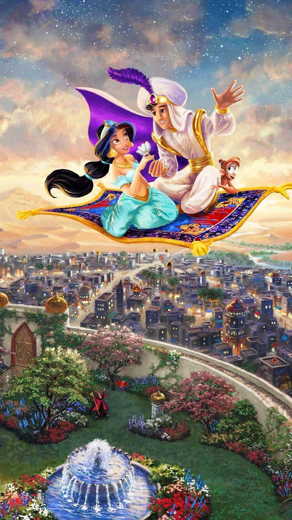 Aladdin Flying Above Wallpaper