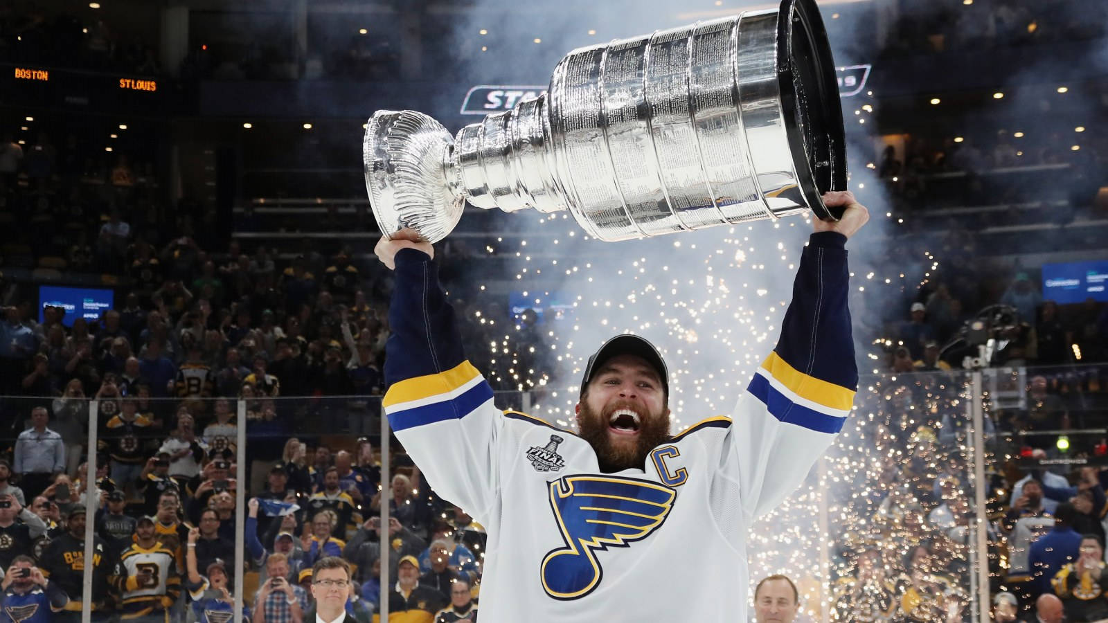 Alex Pietrangelo Triumphantly Holding The Stanley Cup Wallpaper