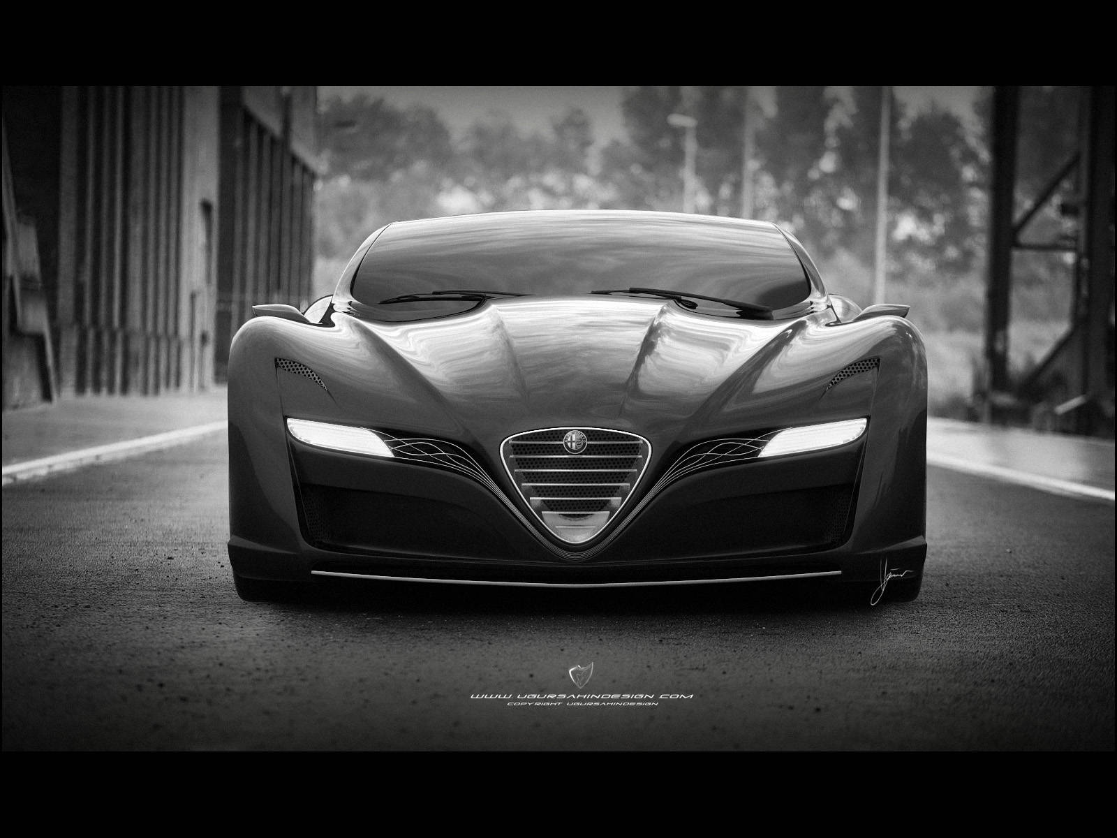Alfa Romeo Iphone Black Front Wallpaper
