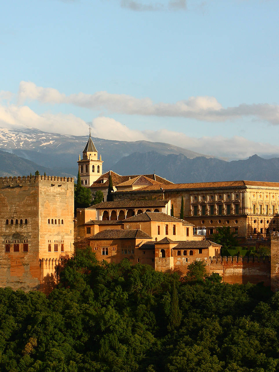 Alhambra Fortress Sunset Wallpaper