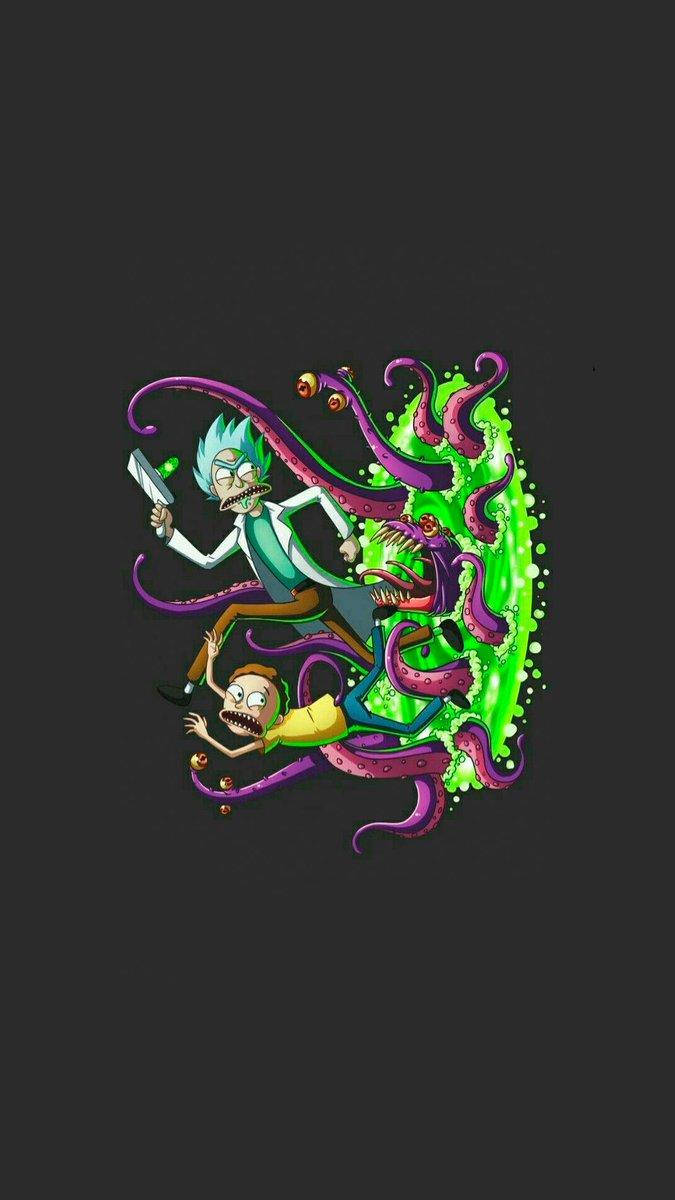 Alien Tentacles Rick And Morty Iphone Wallpaper