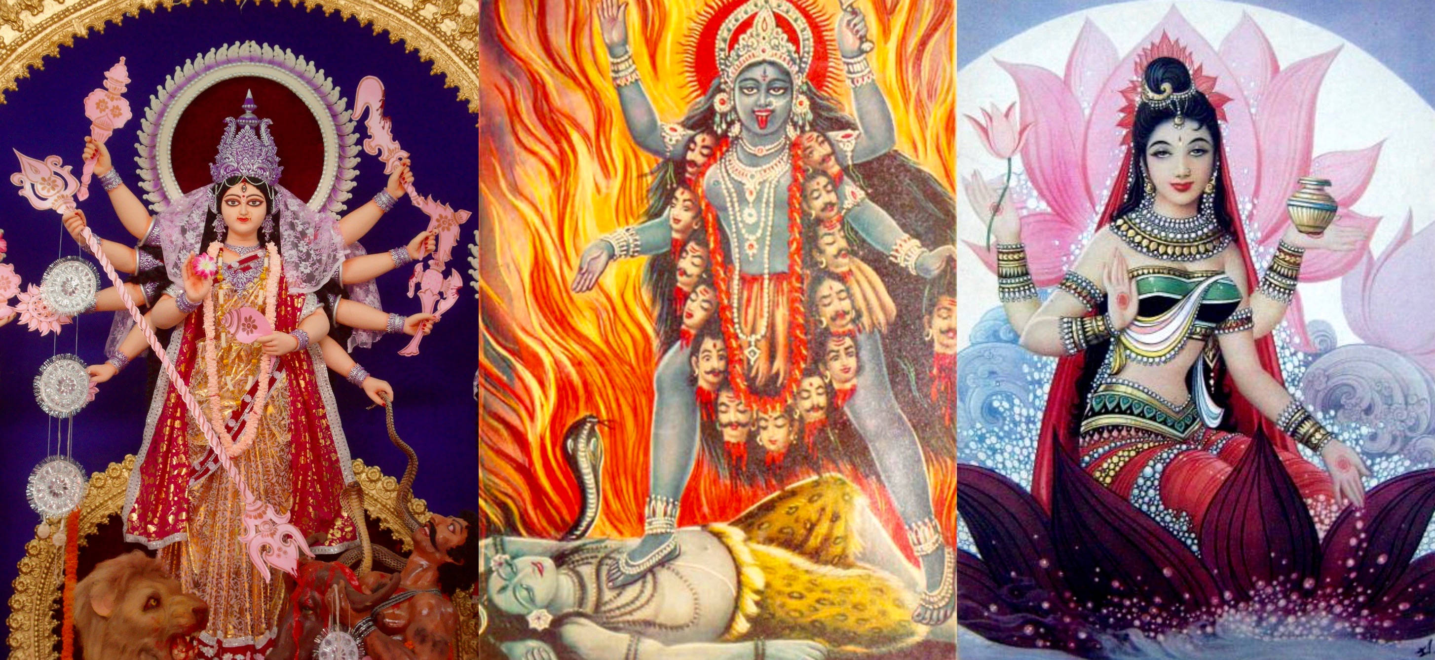 All Hindu Gods As Females Wallpaper