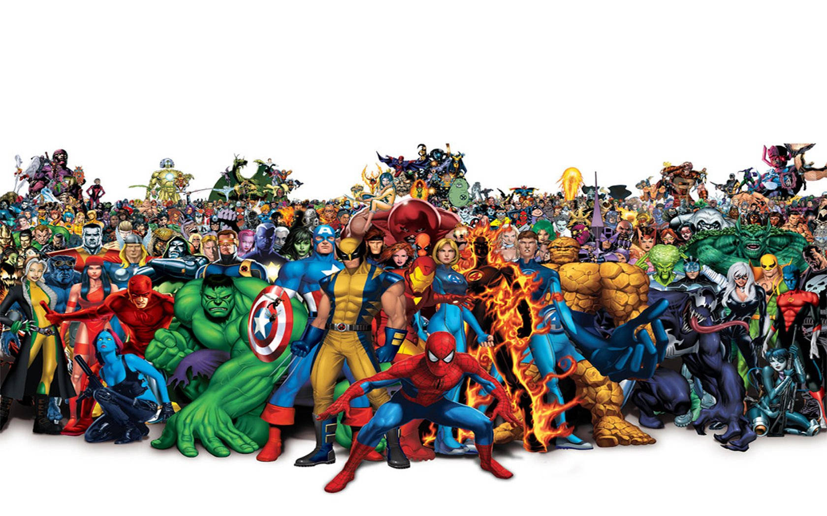 All Marvel Superheroes And Villains Wallpaper
