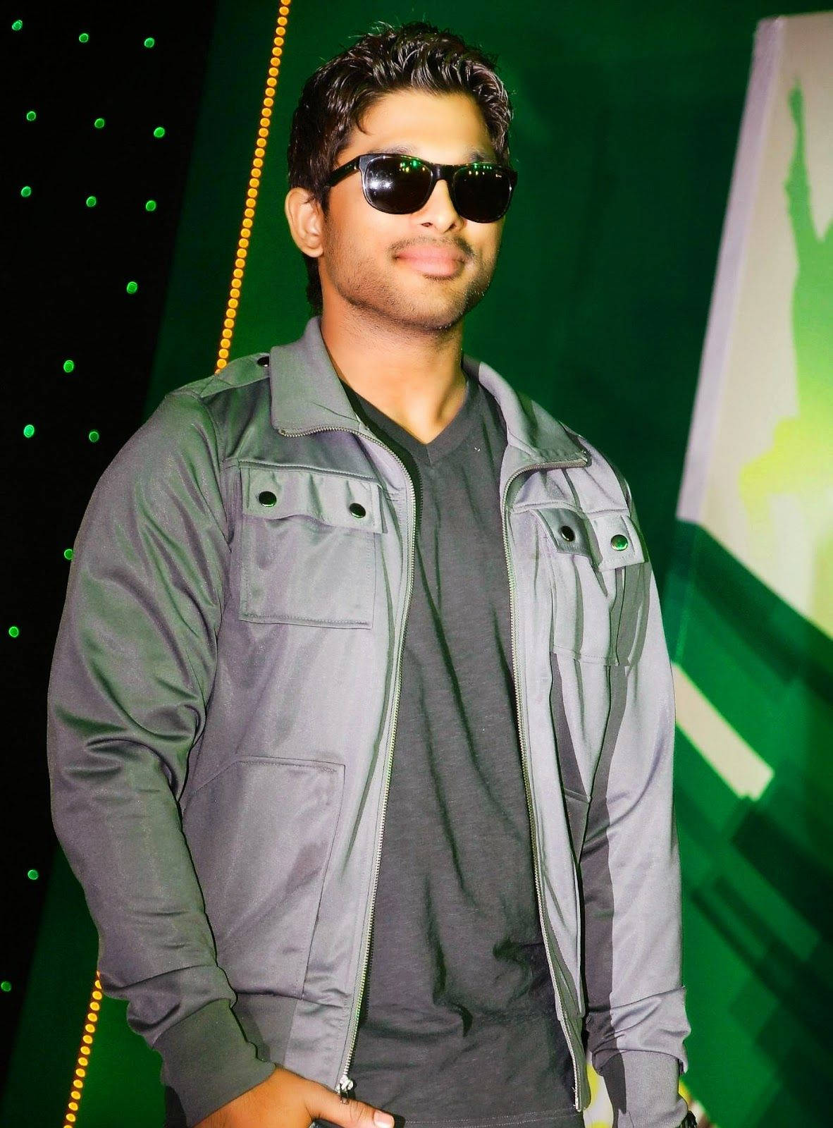 Allu Arjun In Grey Jacket Wallpaper