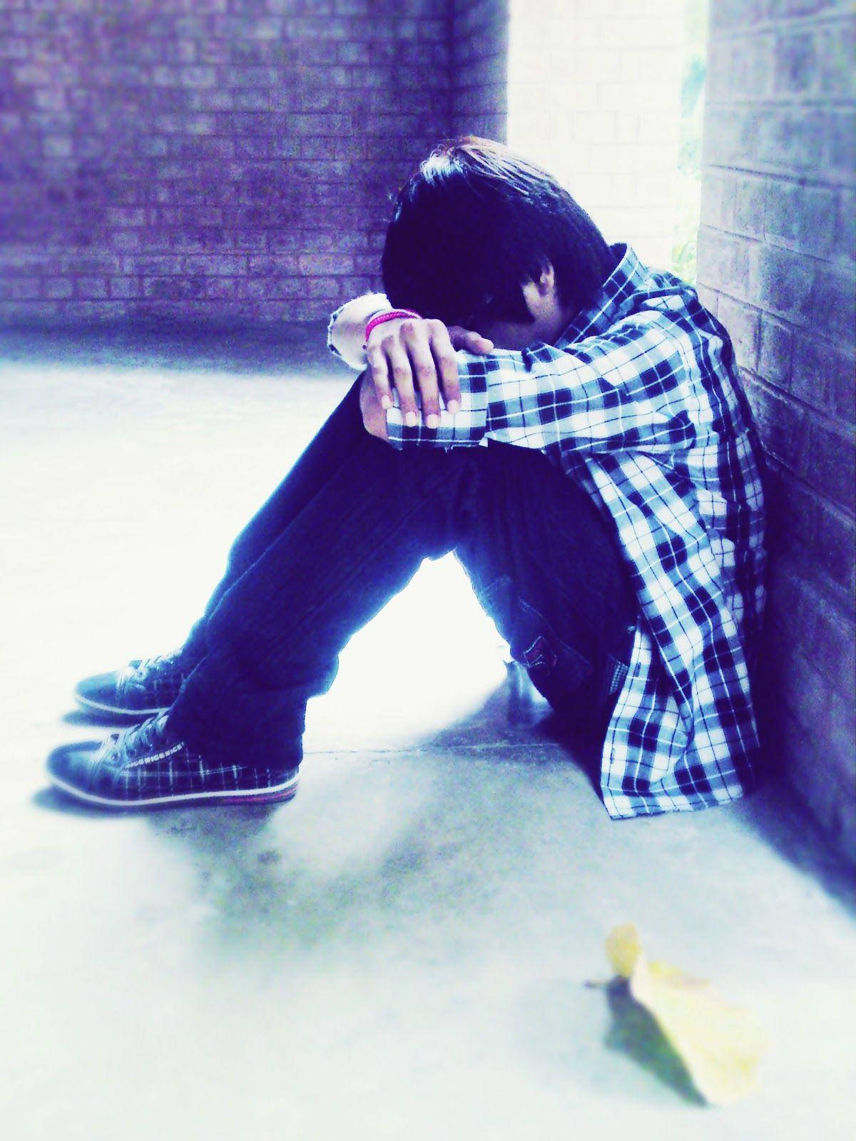 Alone Boy In Gloomy Image Wallpaper