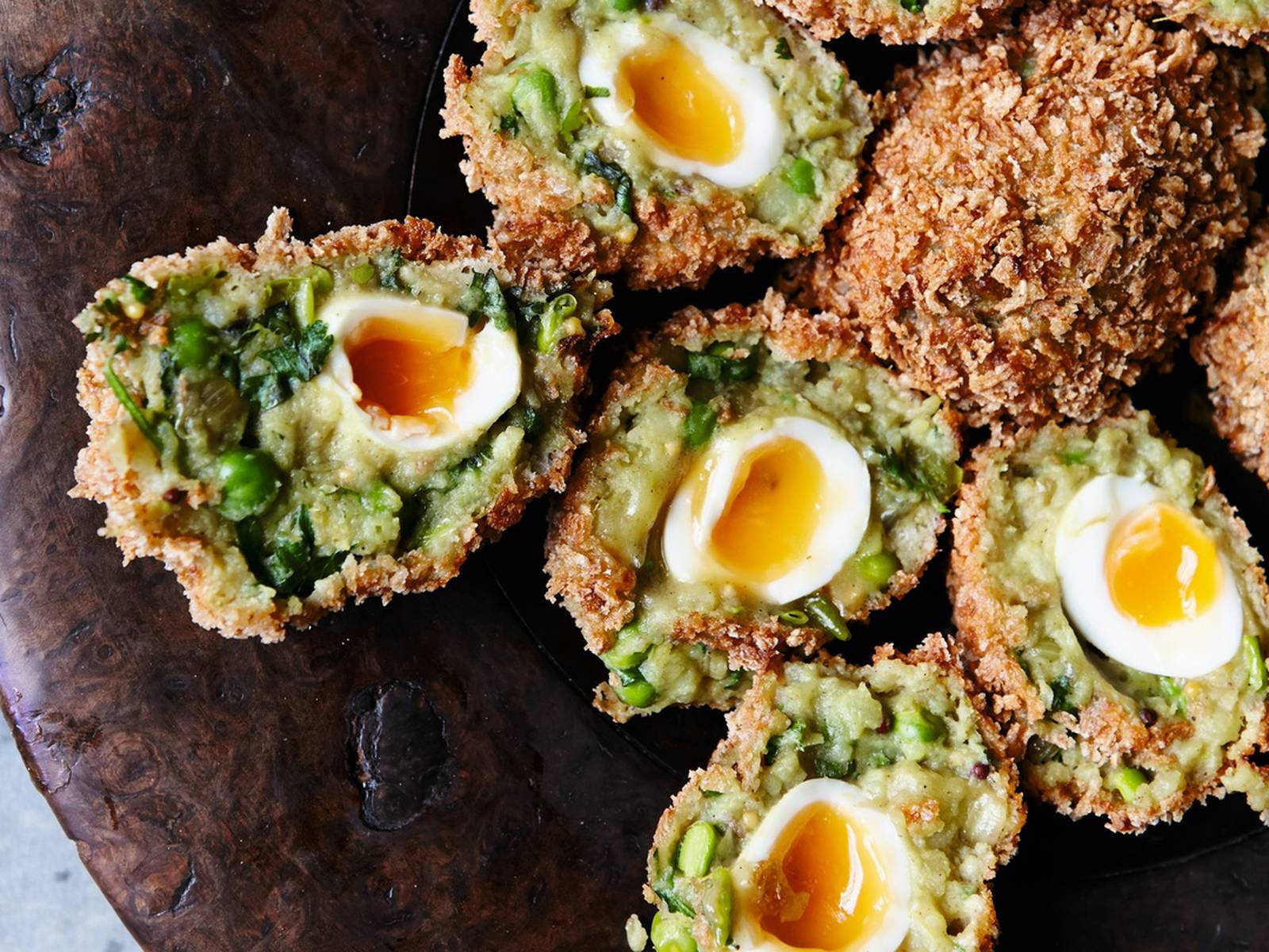 Aloo Tikki Scotch Eggs Dish Wallpaper