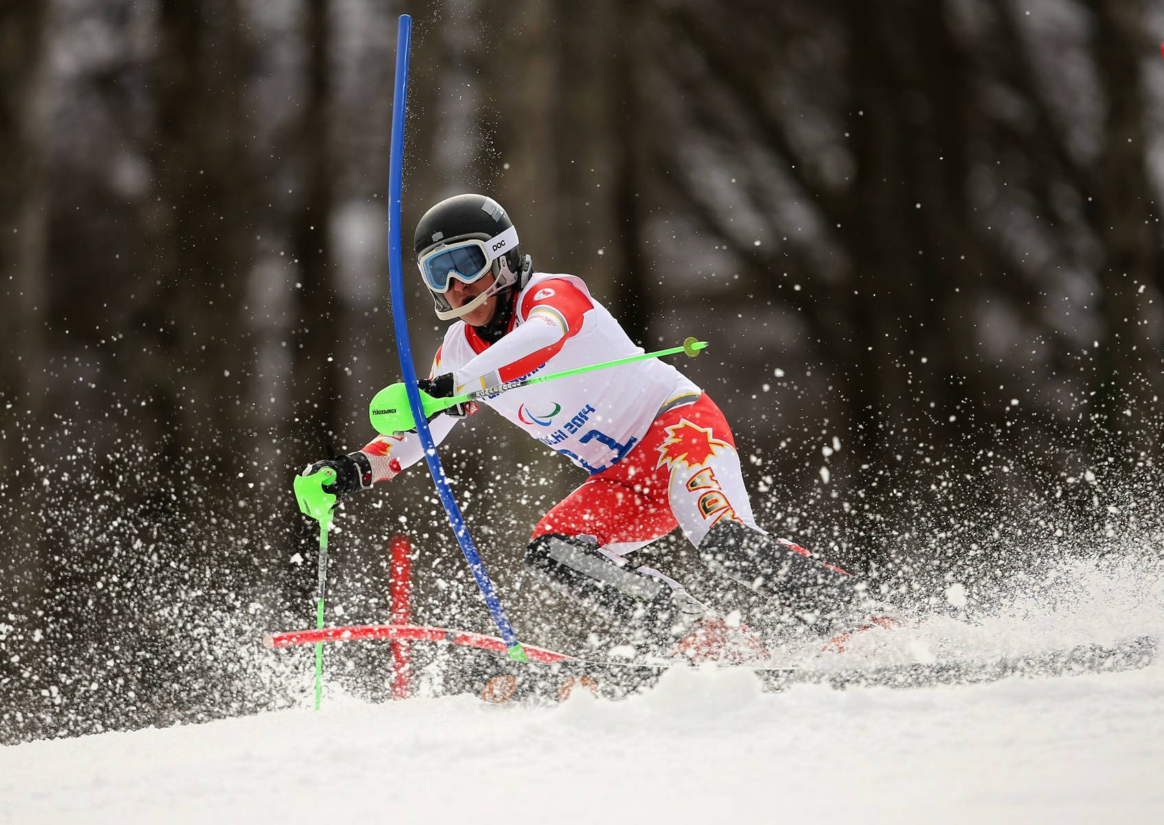 Alpine Skiing Champion - Mac Marcoux In Action Wallpaper