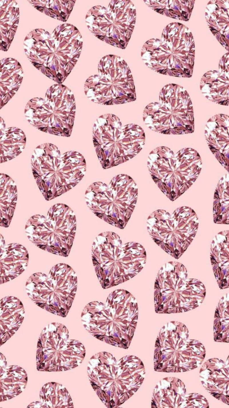 Aluring Pink Diamond Shining Bright Wallpaper