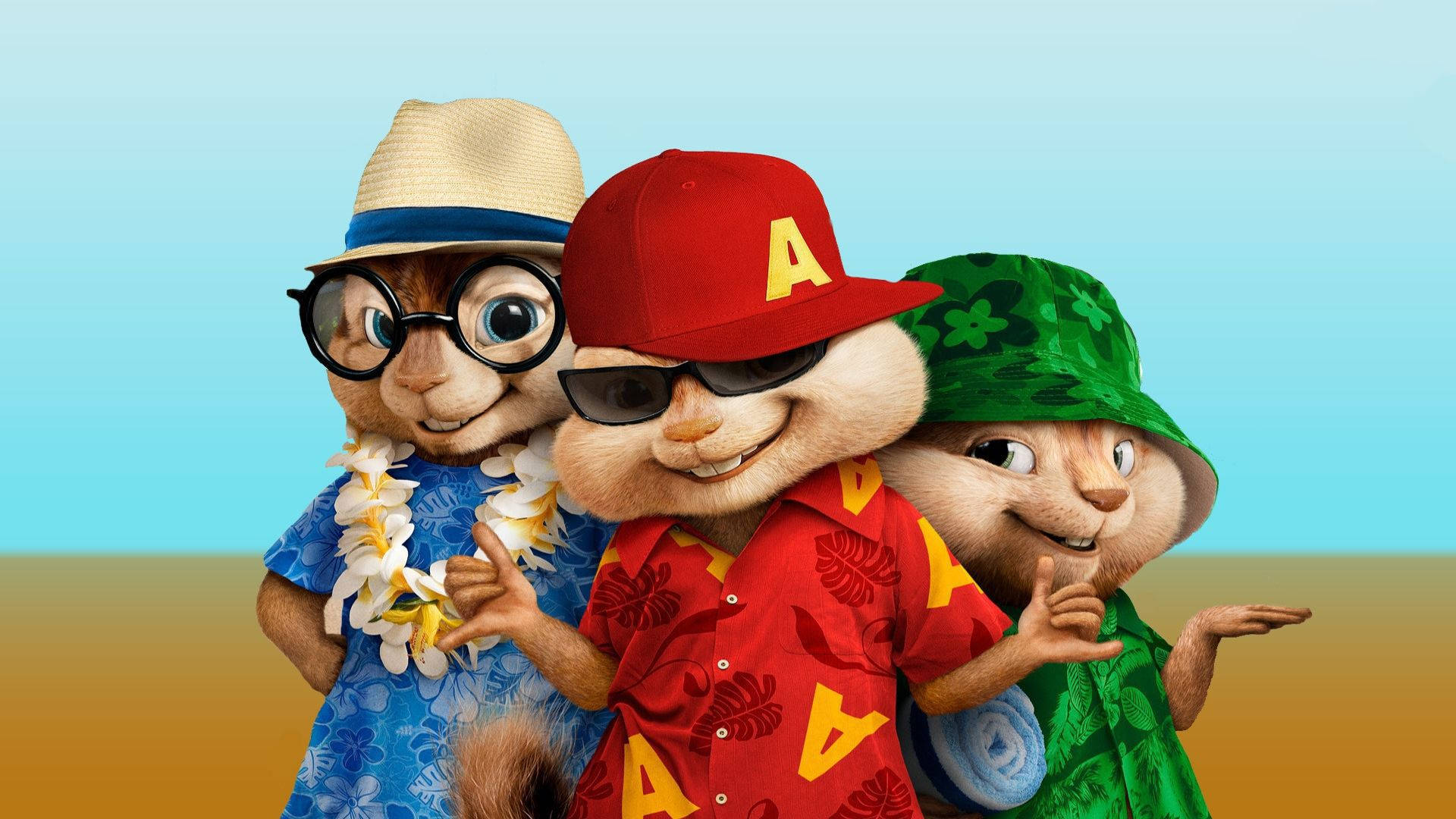 Download free Alvin And The Chipmunks Hawaiian Style Wallpaper -  MrWallpaper.com