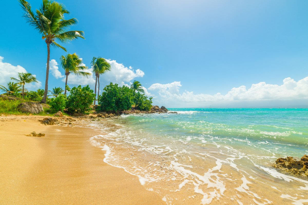 Amazing Beach Waves In Sint Maarten Wallpaper