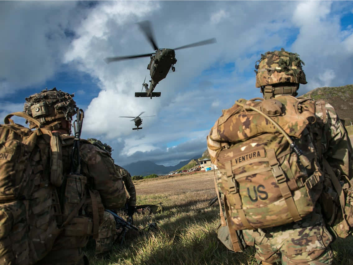 America's Proud And Courageous Servicemen And Women Continue To Bravely Protect Our Country. Wallpaper