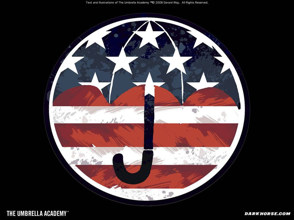 American Flag-themed Logo The Umbrella Academy Wallpaper