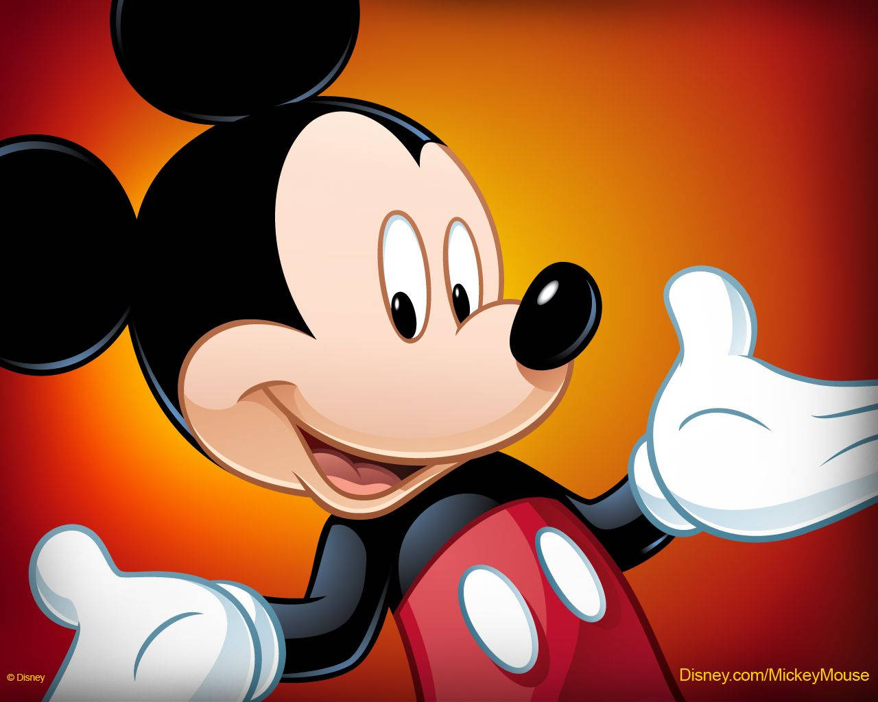 Amicable Mickey Mouse Disney Wallpaper