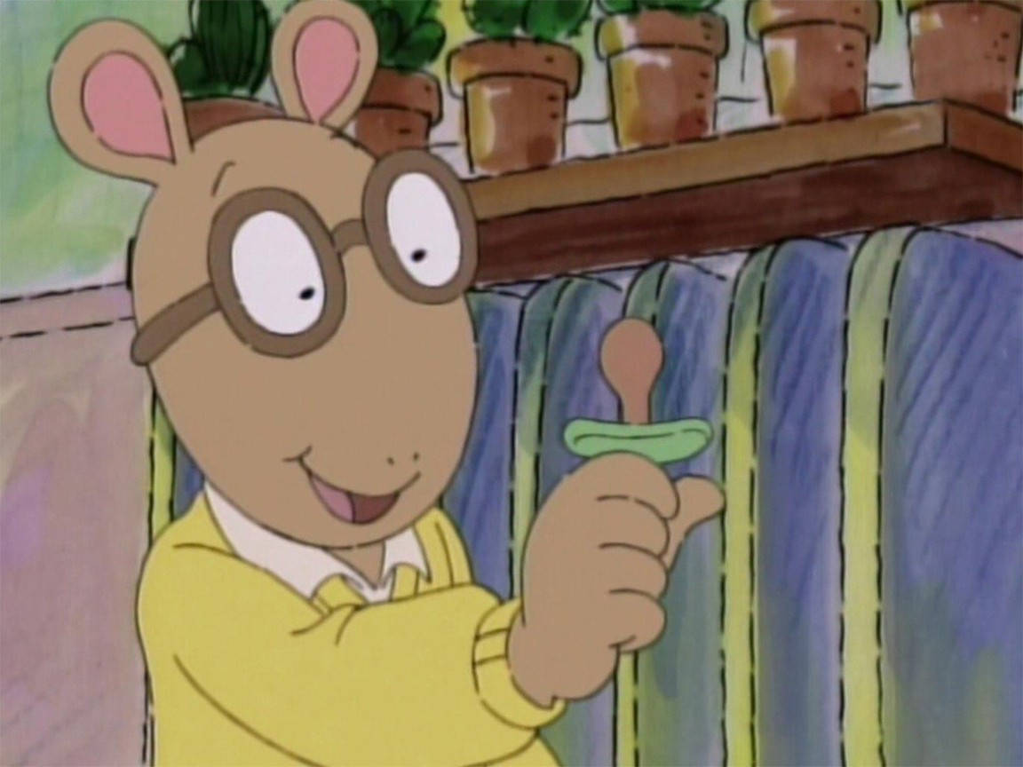 Amusing Arthur Read With A Baby Pacifier Wallpaper