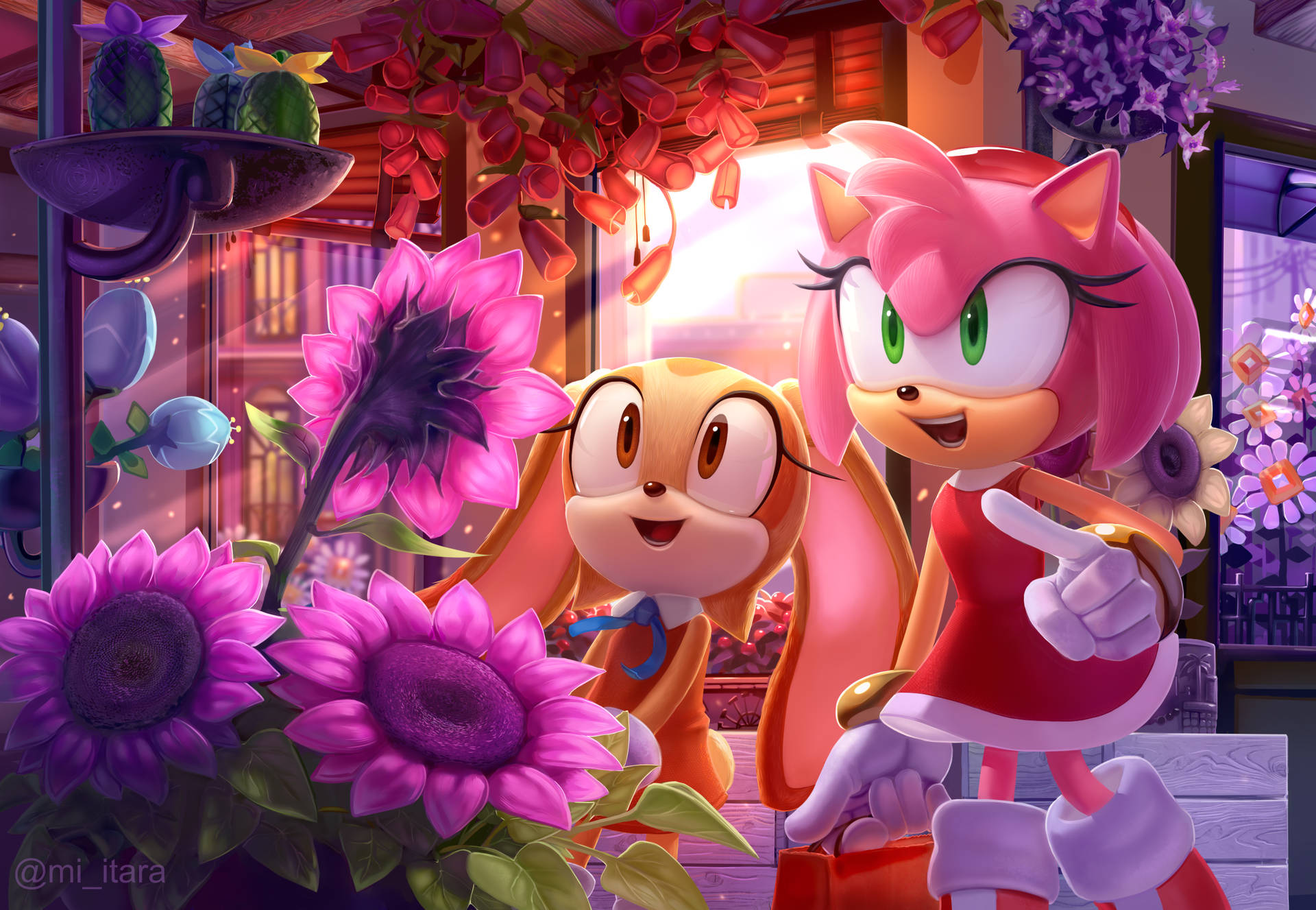 Download free Amy Rose And Cream Garden Wallpaper - MrWallpaper.com