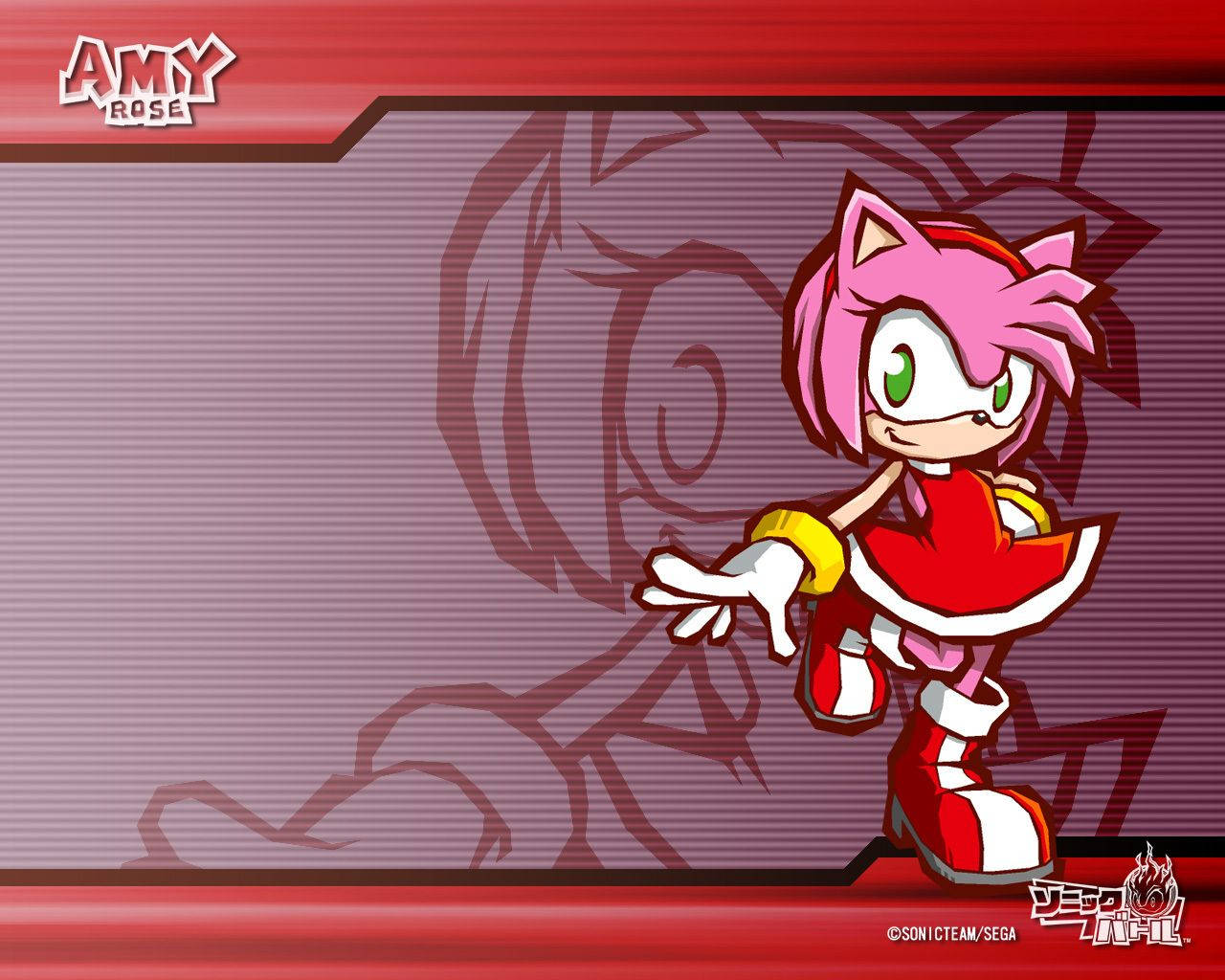 Amy Rose Sonic Battle Hero Wallpaper