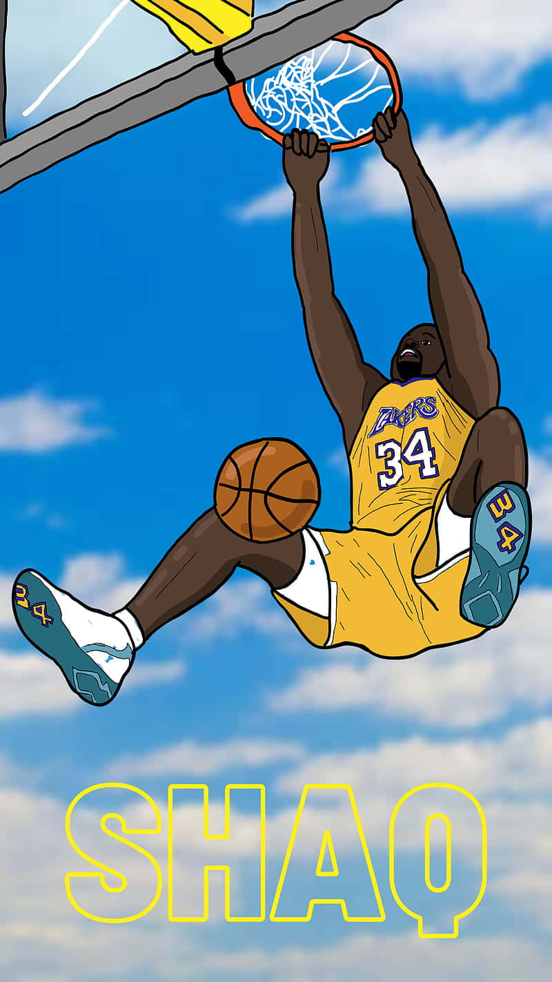 An Animated Pickup Game Of Basketball Wallpaper