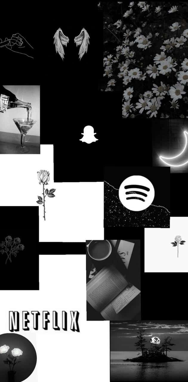 An Artistic Black And White Collage Wallpaper