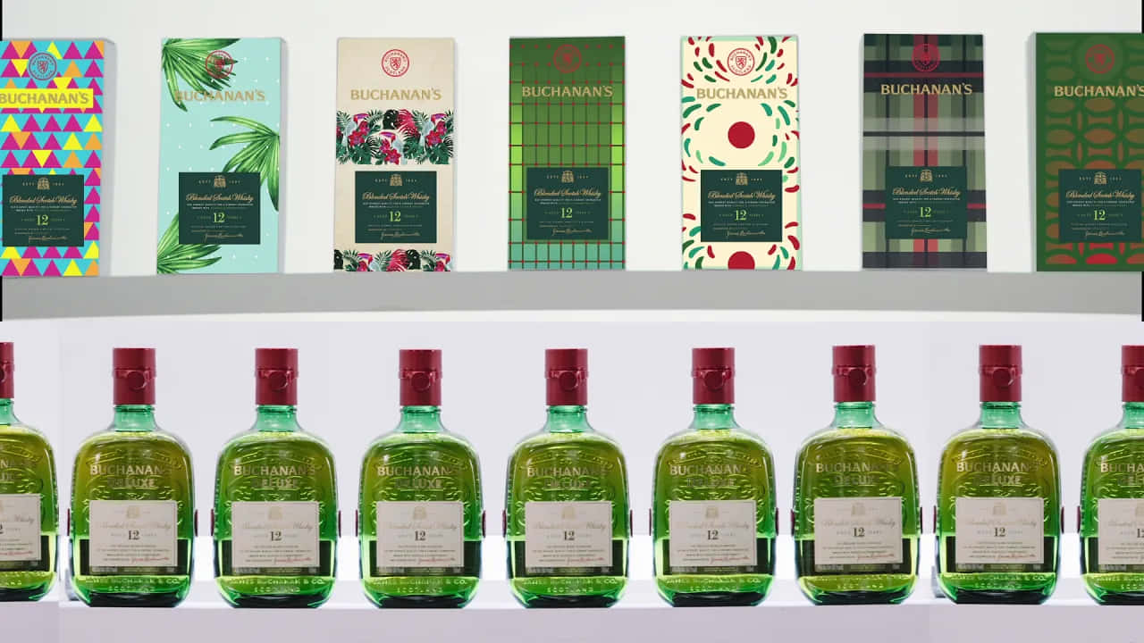 An Elegant Bottle Of Buchanan's Blended Scotch Whiskey: Imparables Collection Wallpaper