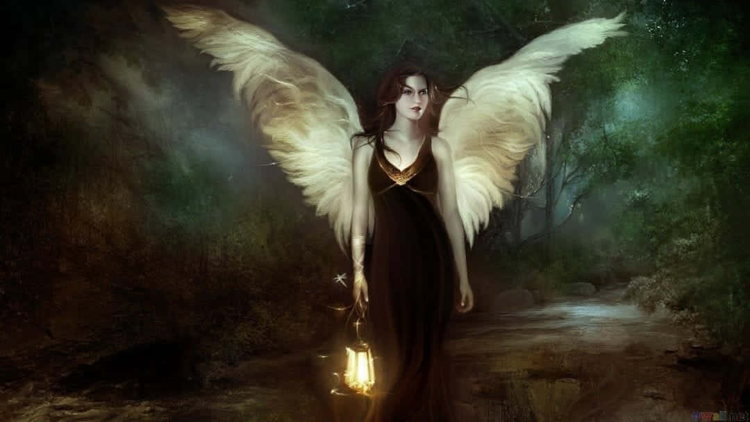 An Evil Looking Fairy With A Malevolent Grin. Wallpaper