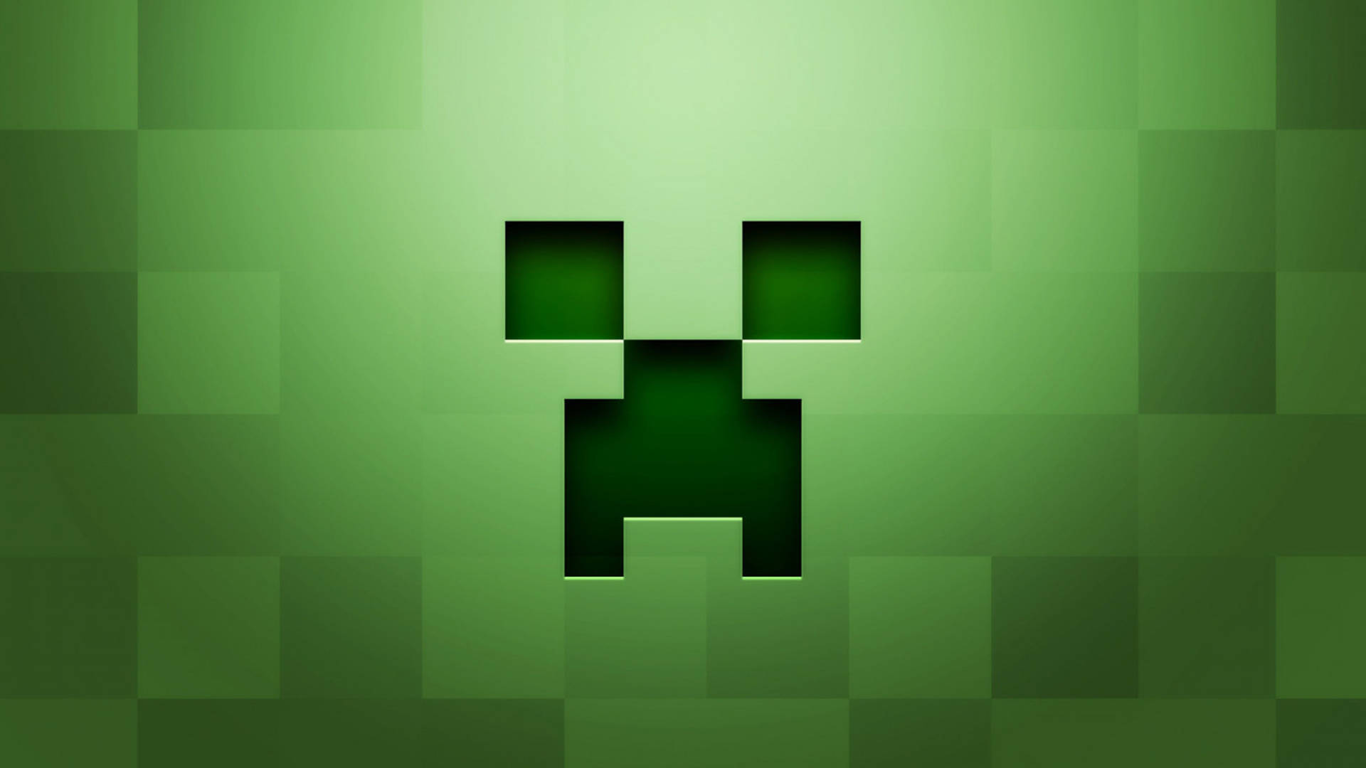 An Intricate Presentation Of Creeper's Face In Minecraft At 2560x1440 Resolution Wallpaper