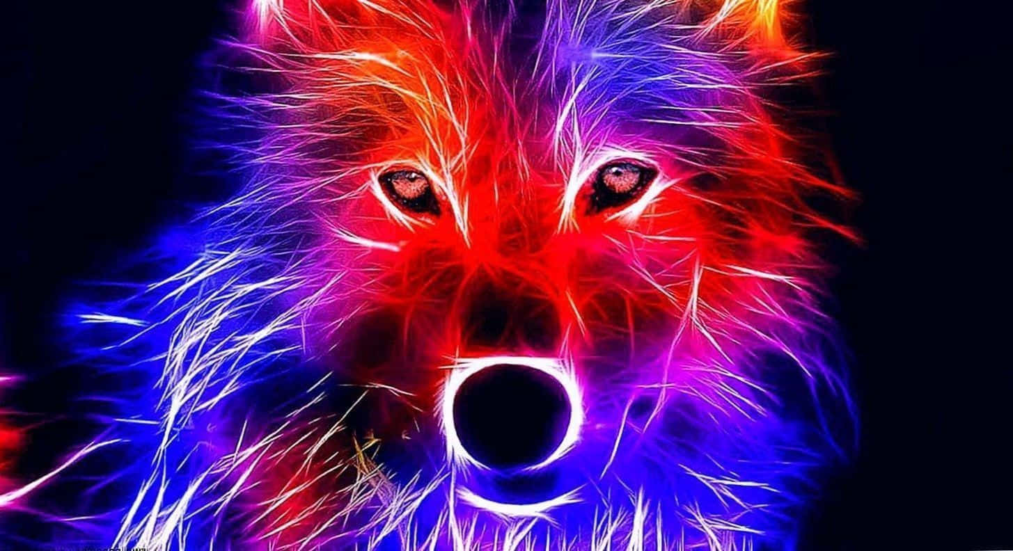 An Intriguingly Strange Pink Wolf In The Wild Wallpaper