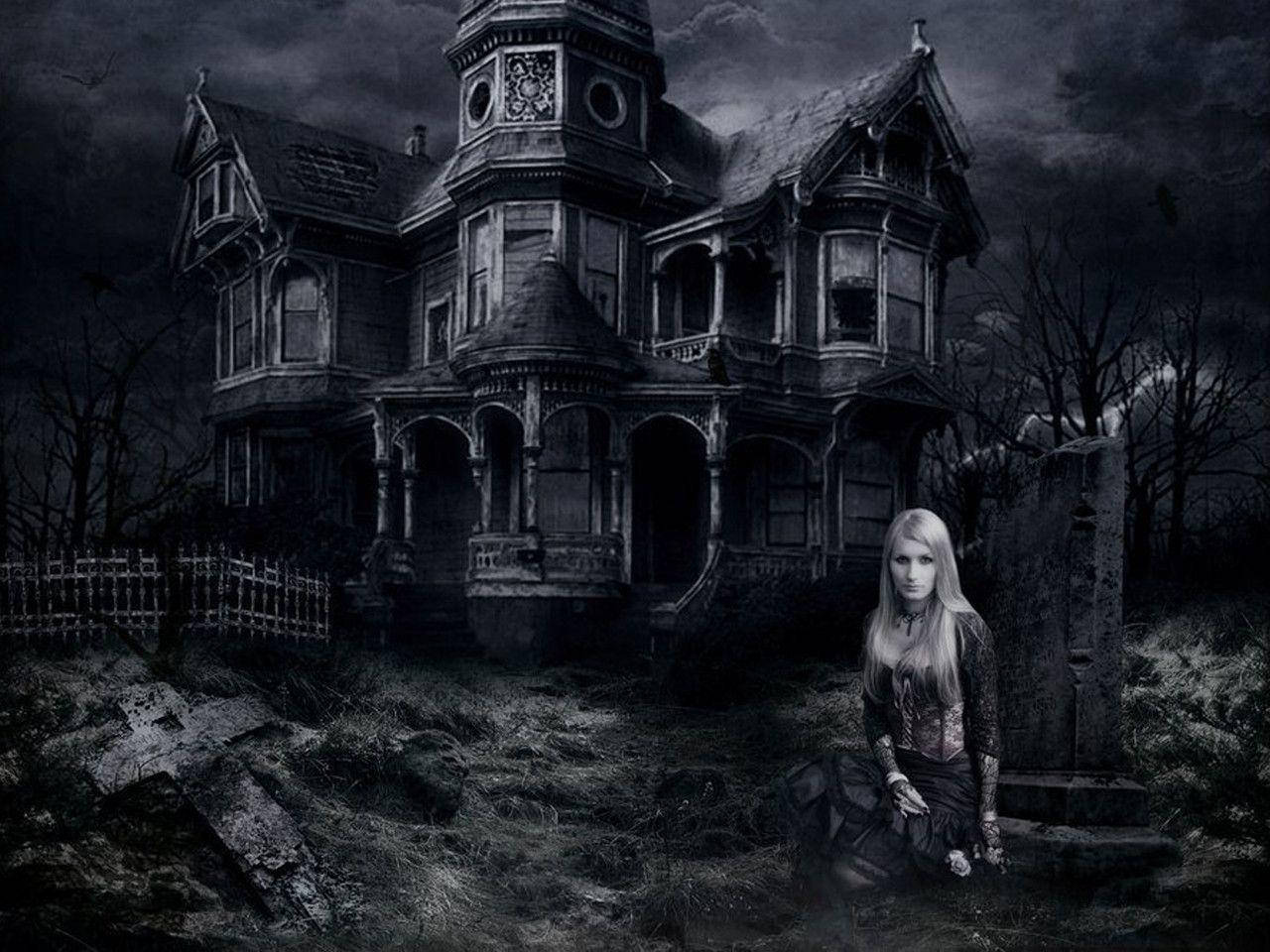 An Old Abandoned House Filled With Spooks And Frights In Time For Halloween Wallpaper