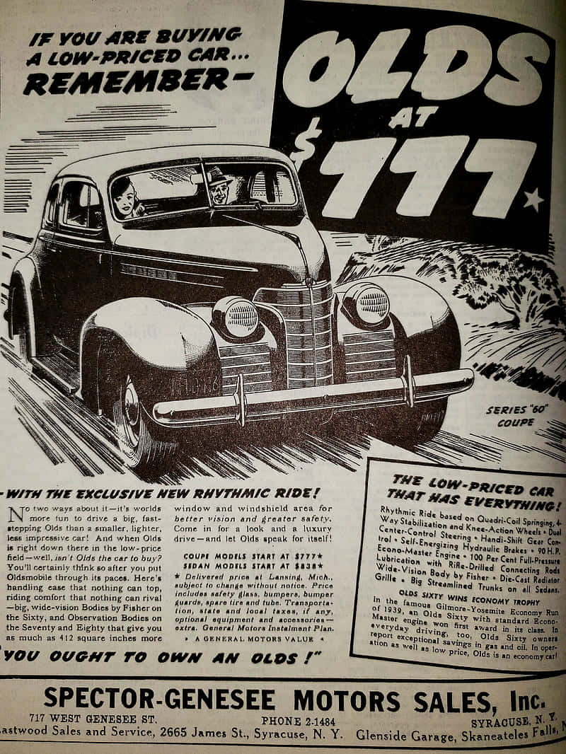 An Old Advertisement For A Car Wallpaper