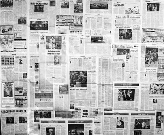 An Old Vintage Newspaper, Signaling The Days Gone By. Wallpaper