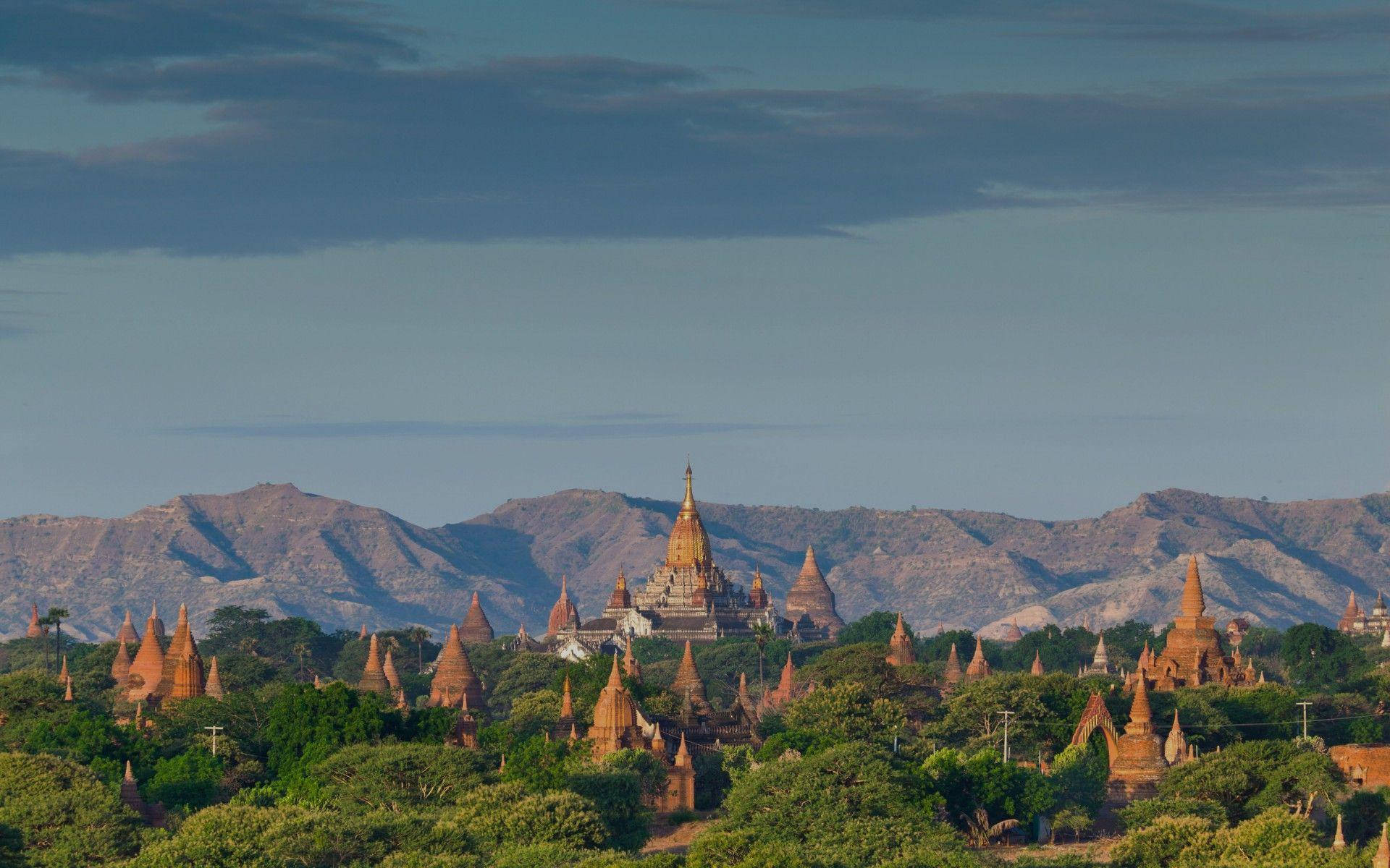 archaeological area, bagan, myanmar, panorama, sour, temple minyeingon,  unesco 4k, HD Wallpaper | Rare Gallery