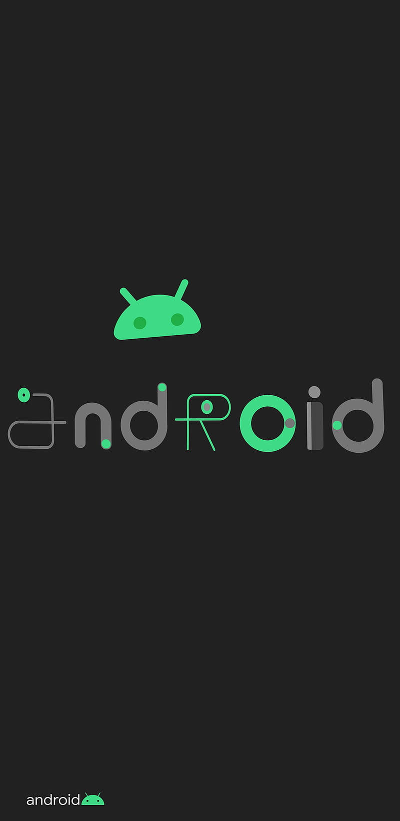 Android 11 Logo On Black Wallpaper