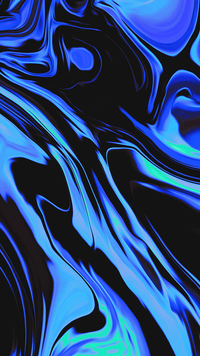 Angled Paintbrush Splashes Of Trippy Blue Wallpaper