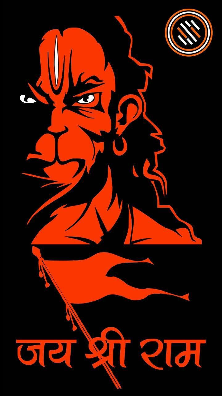 Angry Hanuman Hindu Poster Wallpaper