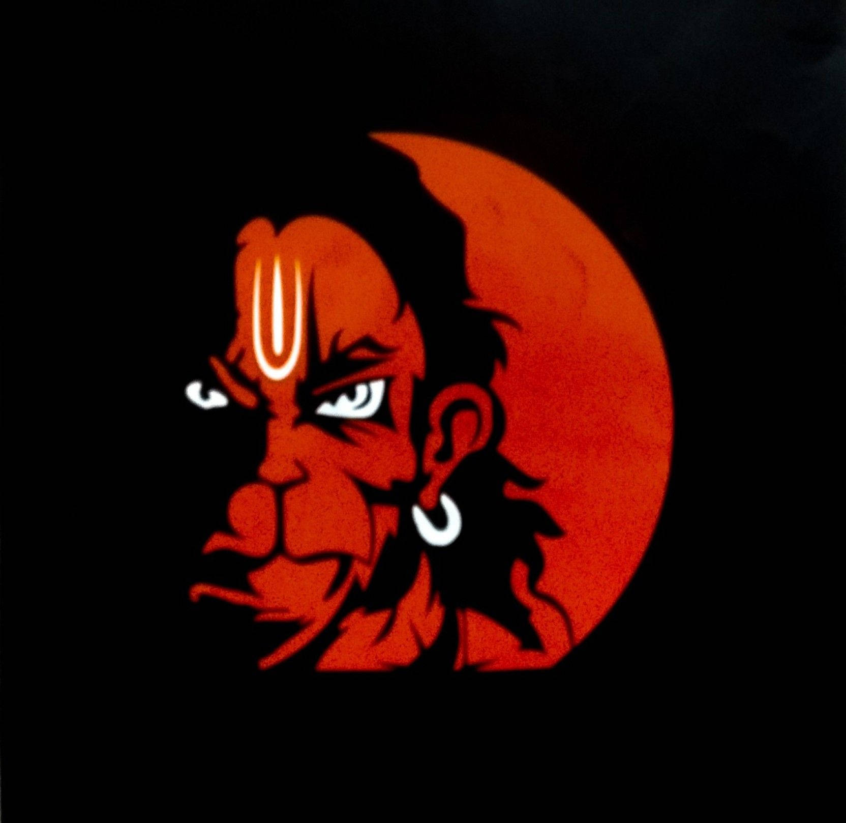 Angry Hanuman With White Earring Wallpaper