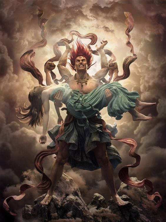 Angry Shiva Woman Art Wallpaper