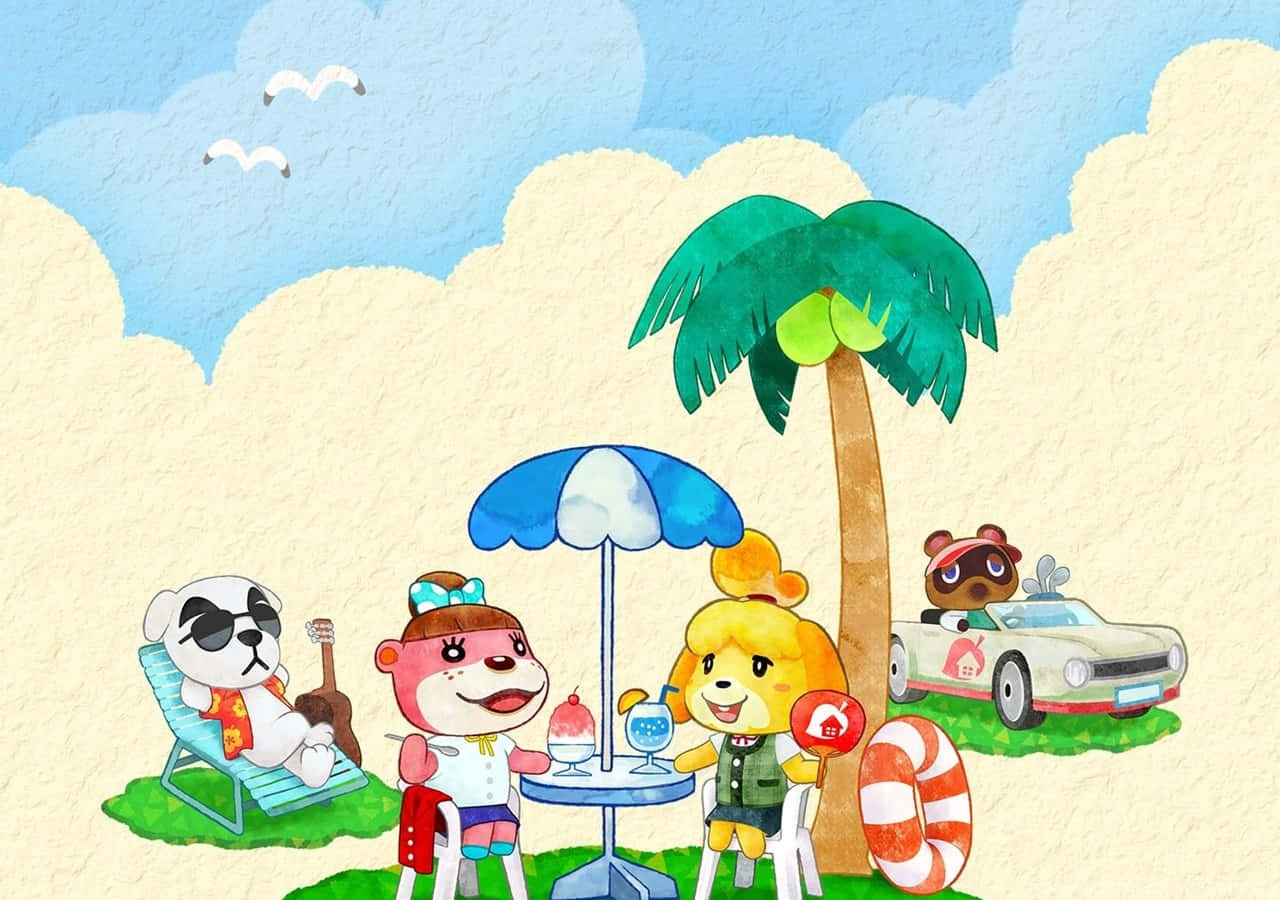 Animal_ Crossing_ Beachside_ Gathering Wallpaper