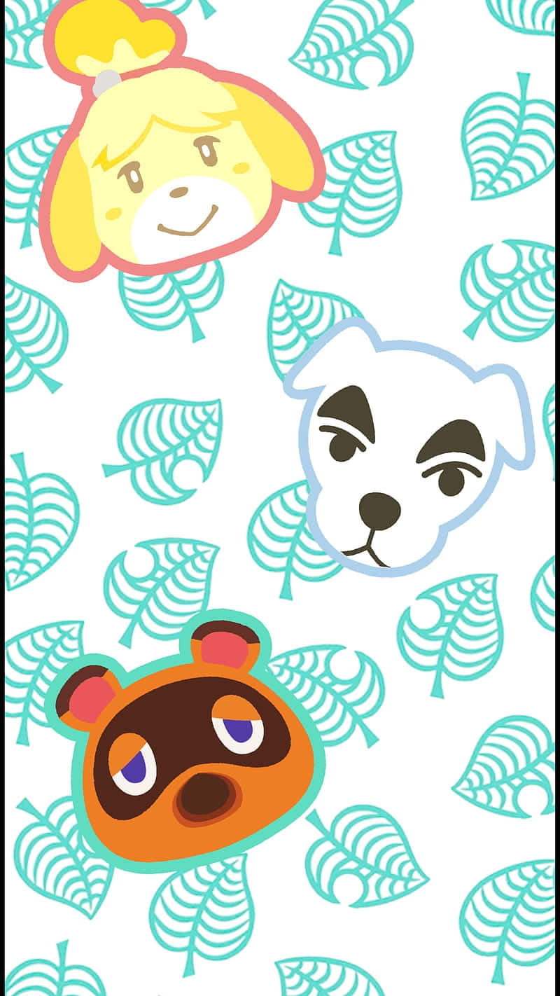 Animal Crossing Characters Pattern Wallpaper