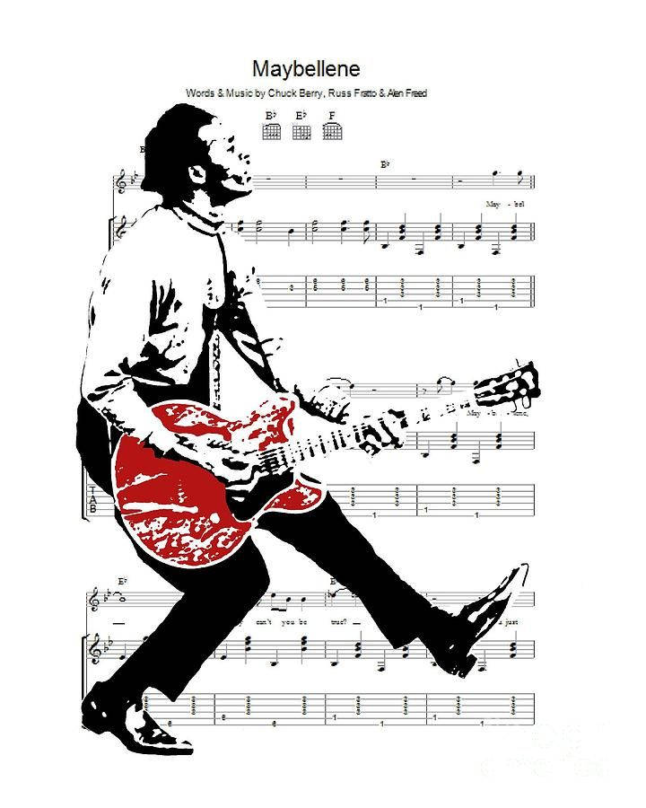 Animated Chuck Berry Performing 