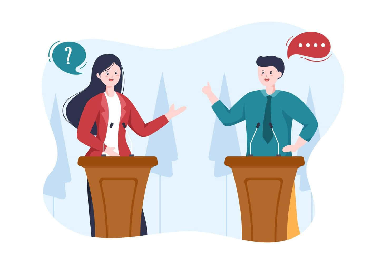 Animated Debate Session Wallpaper