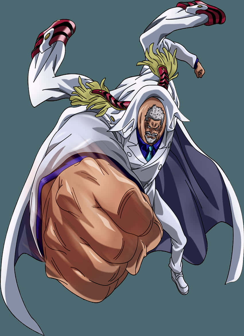 Animated Marine Hero Garp Wallpaper