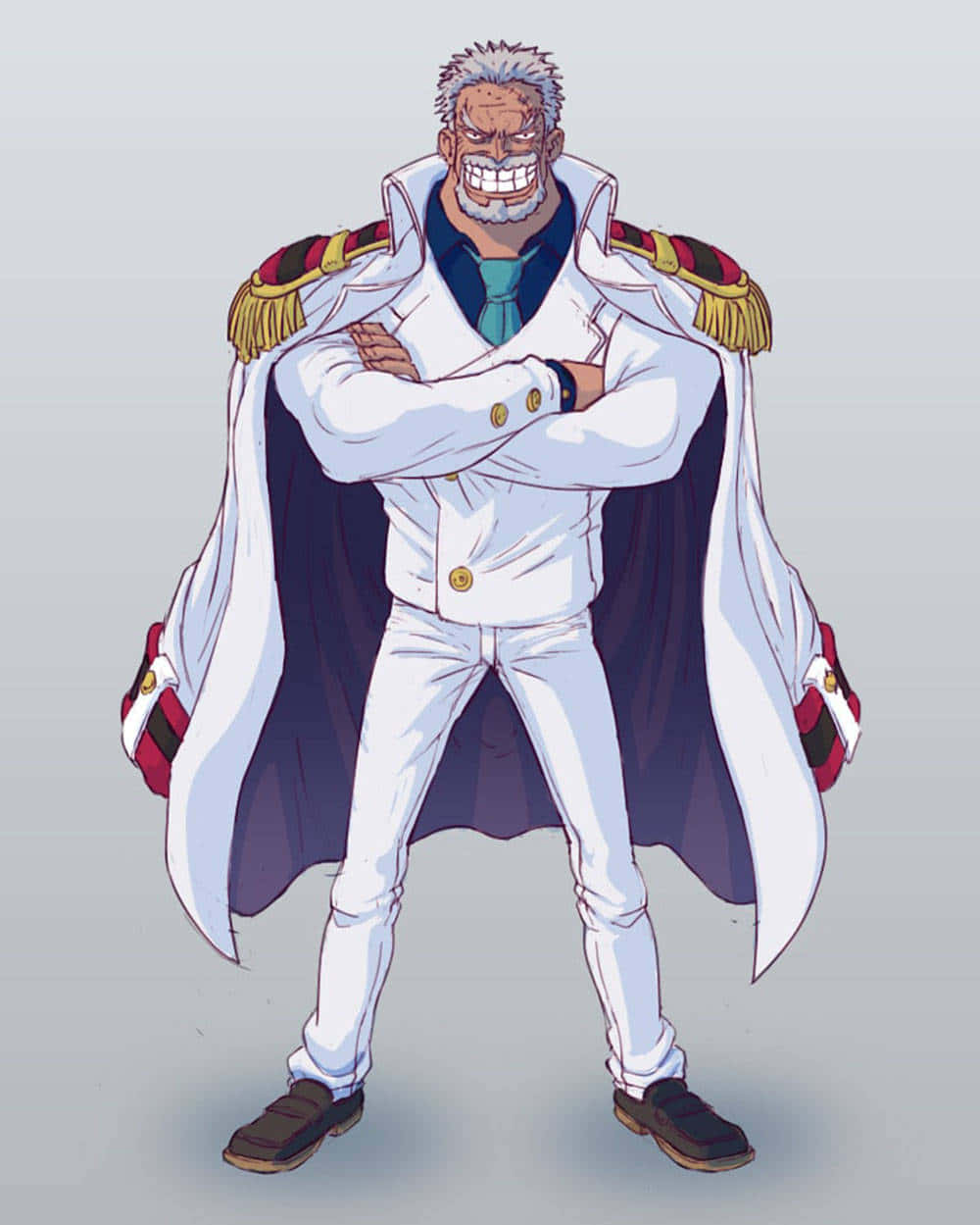 Animated Marine Officer Garp Wallpaper