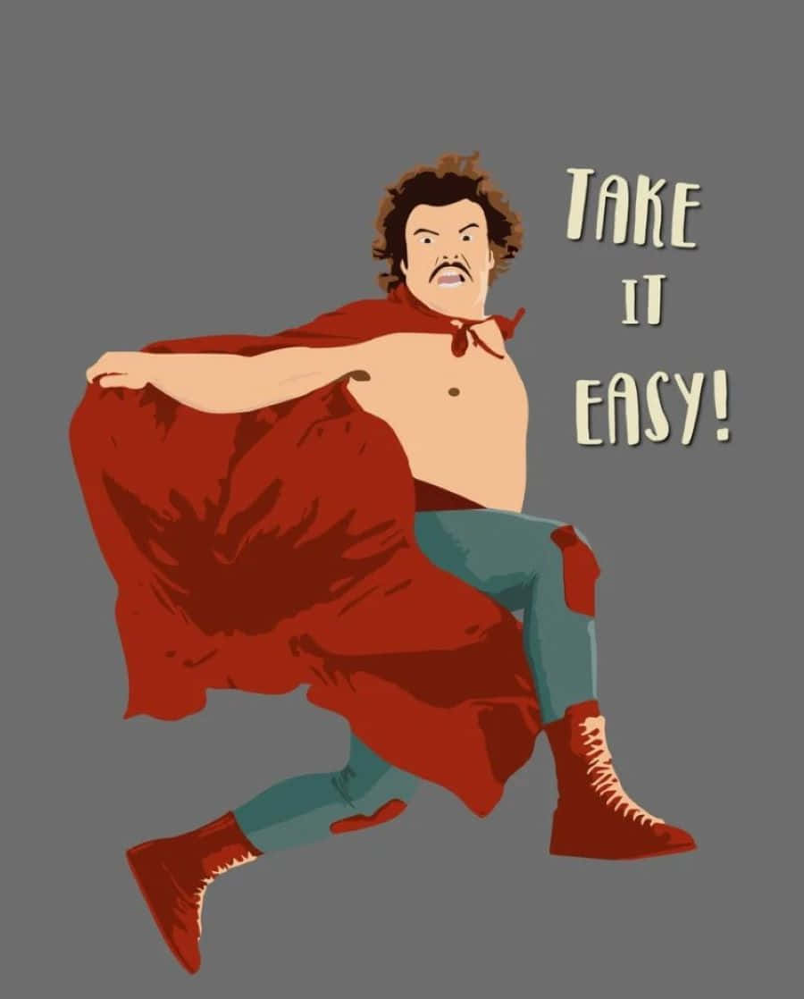 Animated Nacho Libre Take It Easy Illustration Wallpaper