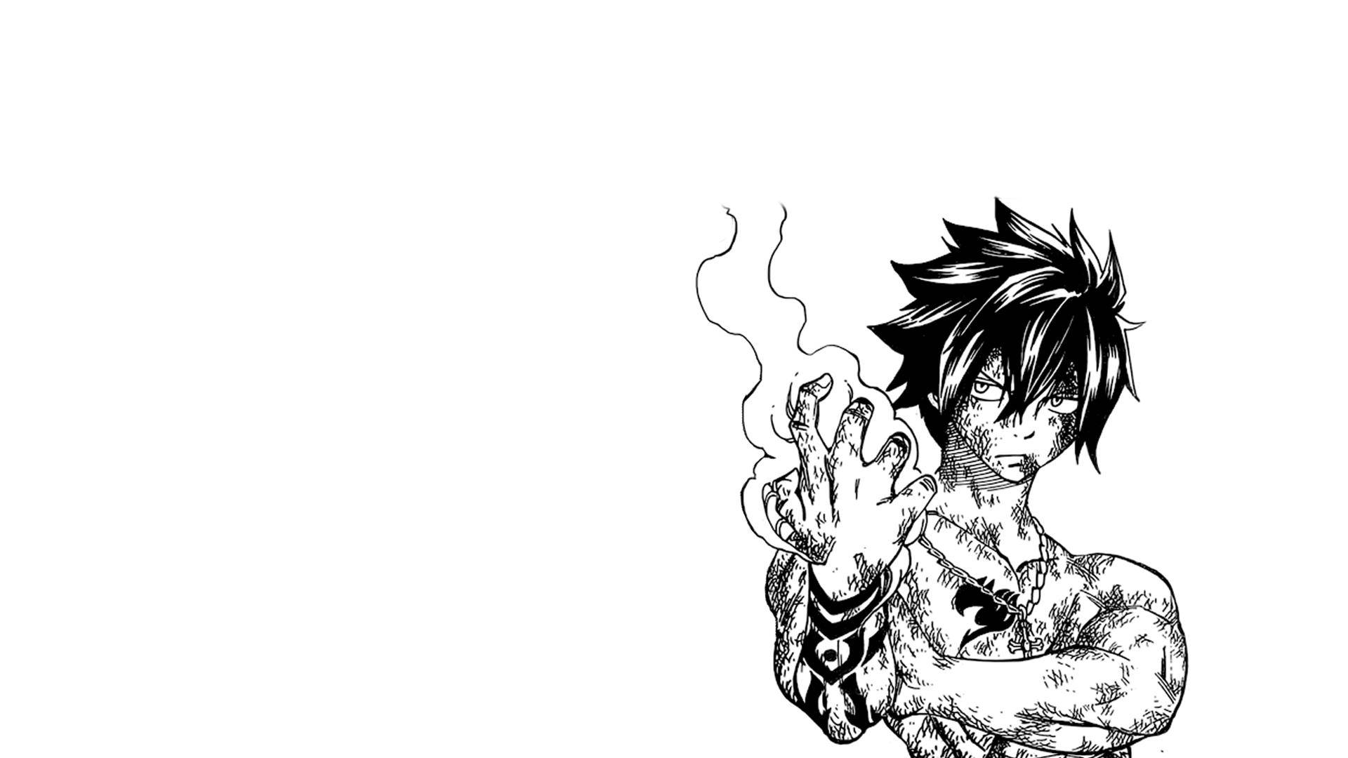 Anime Art Black And White Fairy Tail Gray Wallpaper