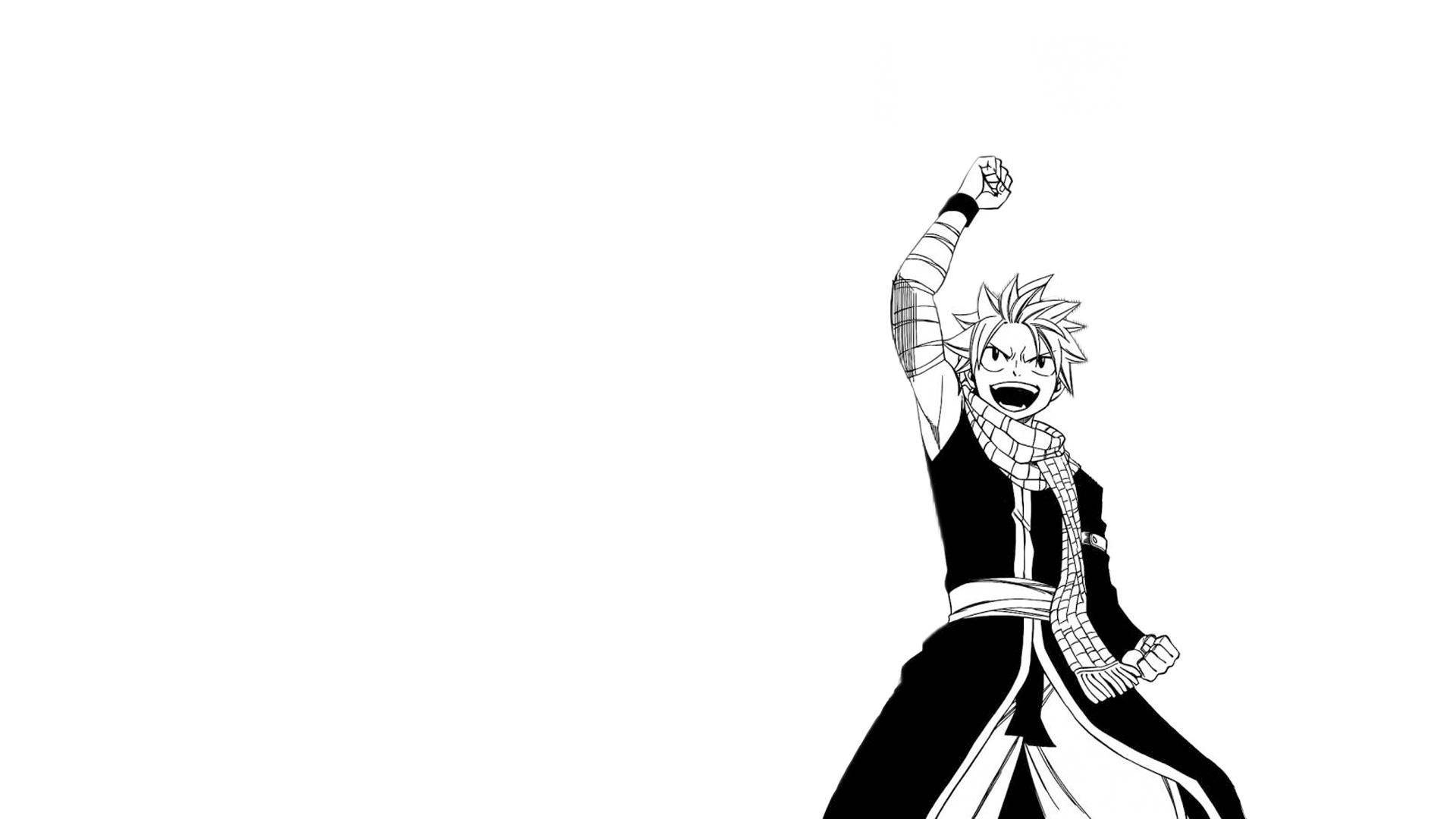 Anime Art Black And White Fairy Tail Natsu Wallpaper