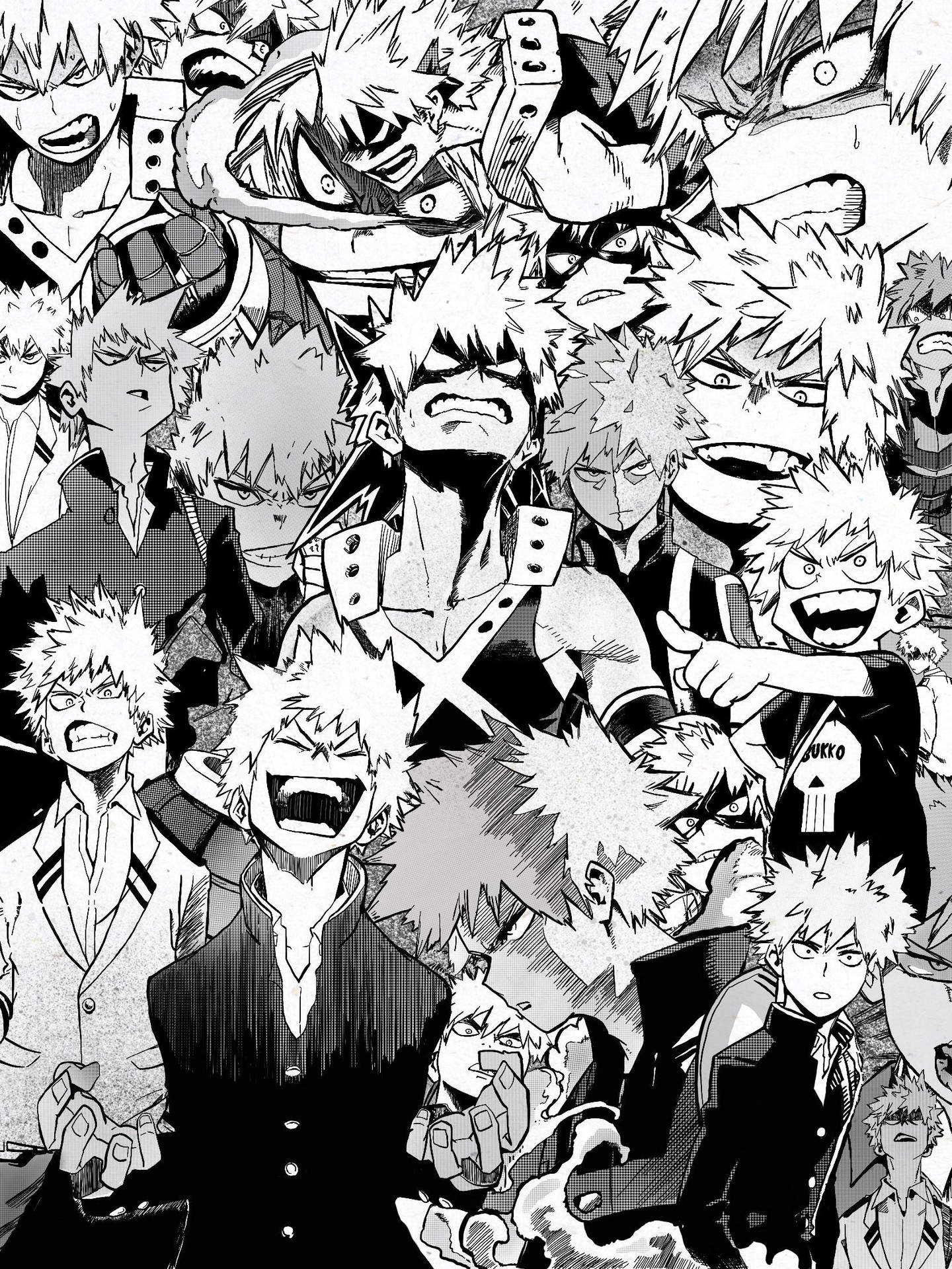 Anime Art Black And White My Hero Academia Katsuki Wallpaper