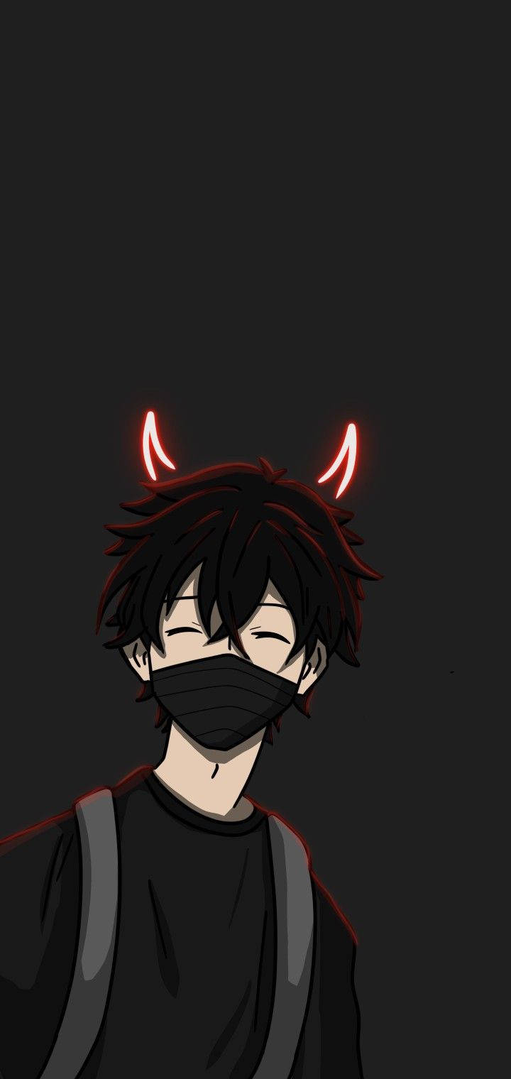 Anime Boy Dark Devil Horns Wallpaper